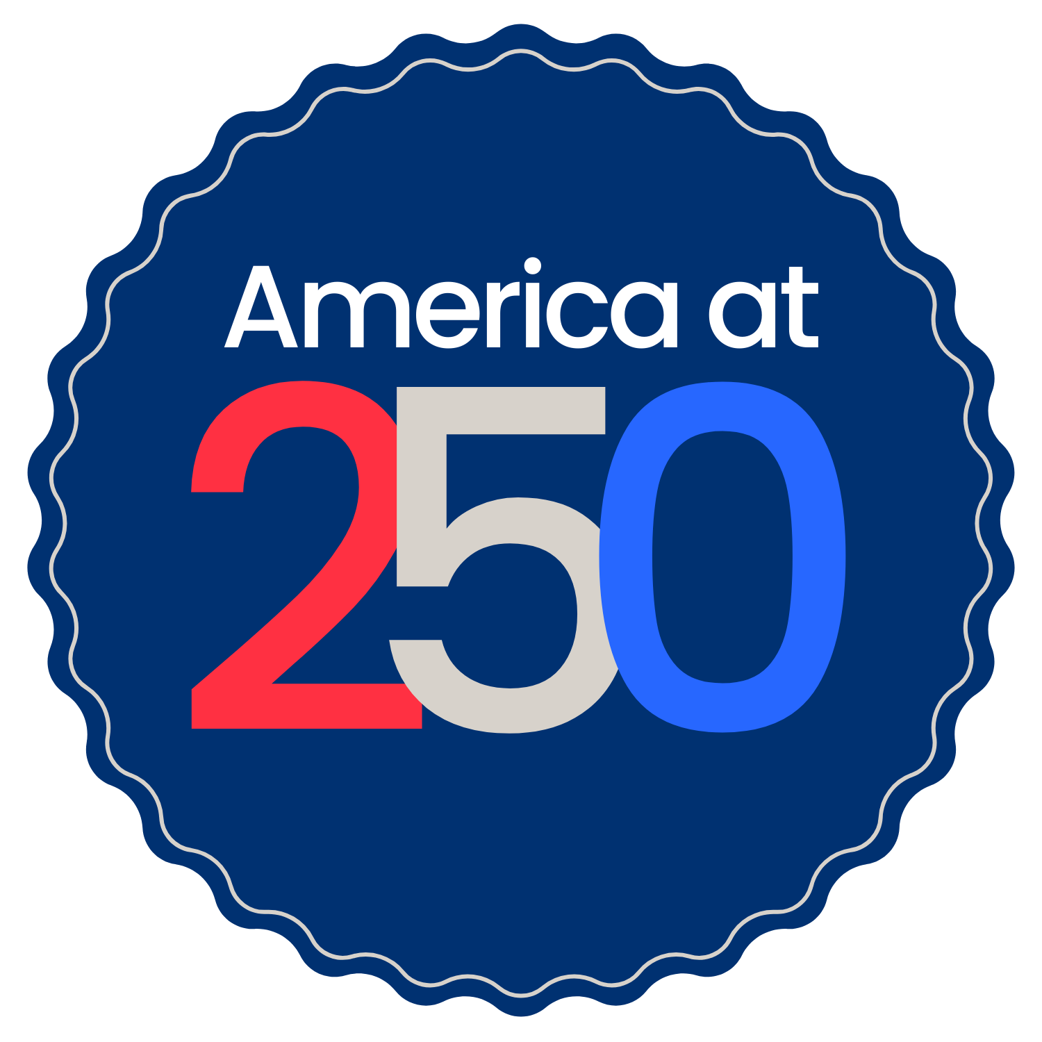 America at 250 badge logo